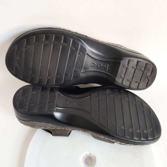 Born Boc Slingback Sandals Size 10 /42 Leather Open Toe Metallic Pewter Strappy - Picture 13 of 13